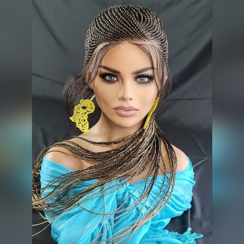 Handmade Braided Wig with Updo and Ponytail - NWT Color 2/27 Ombre long Wig - Picture 2 of 15
